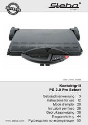 Steba PG 2.0 Pro Select Gebruiksaanwijzing