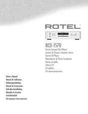 Rotel RCD-1570 Gebruikershandleiding