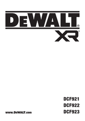 DeWalt DCF923 Instructies