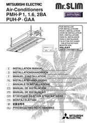 Mitsubishi Electric PUH-P GAA Series Installatiehandleiding