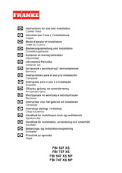 Franke FBI 737 XS Instructies Voor Het Gebruik