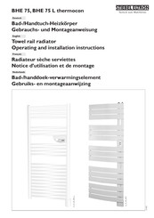 Stiebel Eltron BHE 75 L thermocon Gebruiks- En Montage-Aanwijzing