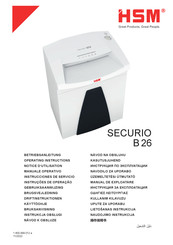 HSM securio B 26 Gebruiksaanwijzing