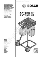 Bosch AXT 2500 HP Gebruiksaanwijzing