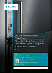 Siemens KA D Series Gebruiksaanwijzing