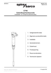 Spirax Sarco CP40 Installatie- En Onderhoudsinstructies