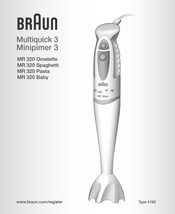 Braun MR 320 Pasta Handleiding