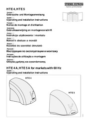 Stiebel Eltron HTE 5 Montagevoorschrift En Gebruiksaanwijzing