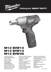 Milwaukee M12 BIW38 Oorspronkelijke Gebruiksaanwijzing