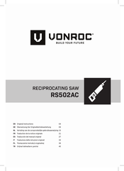 VONROC RS502AC Vertaling Van De Oorspronkelijke Gebruiksaanwijzing