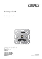 Jung 1731DD Bedieningsvoorschrift