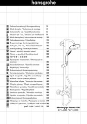 Hansgrohe Showerpipe Croma 100 27154000 Gebruiksaanwijzing