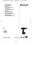 EINHELL BT-CD 18 Handleiding