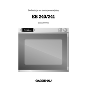 Gaggenau EB 240 Bedienings- En Montagehandleiding