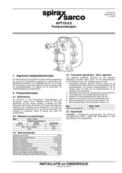 Spirax Sarco APT10-4.5 Installatie En Onderhoud