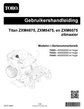 Toro Titan ZXM6075 Gebruikershandleiding