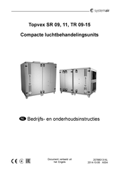 SystemAir Topvex SR 09 Bedrijfs- En Onderhoudsvoorschriften