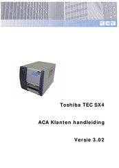 Toshiba TEC SX4 Handleiding