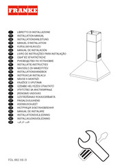 Franke FDL 662 XS/3 Installatie-Instructies