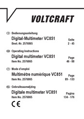 VOLTCRAFT 2576865 Gebruiksaanwijzing