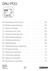 Osram DALI PCU Gebruiksaanwijzing