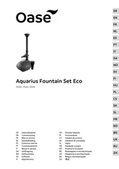 Oase Aquarius Fountain Set Eco 7500 Handleiding Voor Inbedrijfstelling