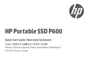 HP Portable SSD P600 Handleiding