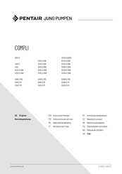 Pentair Jung Pumpen COMPLI 1010/4 BW Gebruikshandleiding