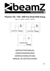 Beamz professional Phantom 1250 Pure Diode RGB Analog Gebruiksaanwijzing