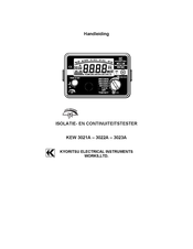 KYORITSU KEW 3022A Handleiding