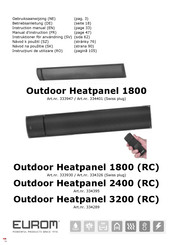 EUROM Outdoor Heatpanel 3200 Gebruiksaanwijzing