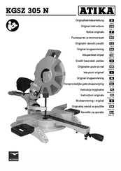 ATIKA KGSZ 305 N Oorspronkelijke Gebruiksaanwijzing