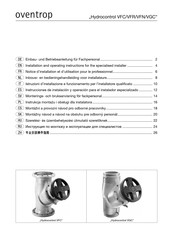 oventrop Hydrocontrol VFN Inbouw- En Bedieningshandleiding