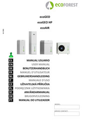 ECOFOREST ecoAIR Gebruikershandleiding