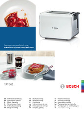 Bosch TAT861 Series Gebruiksaanwijzing