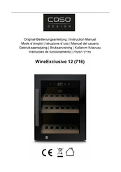 CASO DESIGN WineExclusive 12 Gebruiksaanwijzing