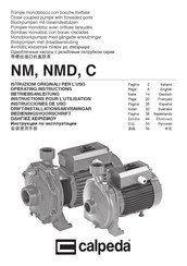 Calpeda NMD Series Bedieningsvoorschrift