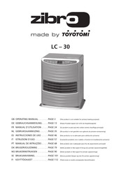 Toyotomi Zibro LC-30 Gebruiksaanwijzing