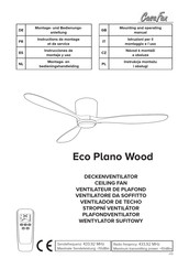 Casa Fan Eco Plano Wood Montage- En Bedieningshandleiding