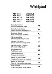 Whirlpool ADN 201/1S Gebruiksaanwijzing