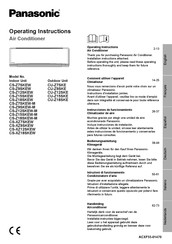 Panasonic CS-XZ9SKEW Handleiding