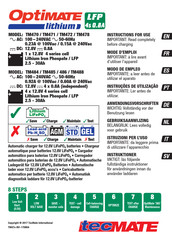 TecMate Optimate TM485 Gebruiksaanwijzing