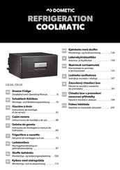 Dometic COOLMATIC CD20 Montagehandleiding En Gebruiksaanwijzing