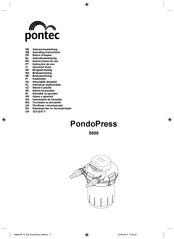 Pontec PondoPress 5000 Gebruiksaanwijzing