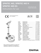 Nilfisk SPINTEC 443 Gebruiksaanwijzing