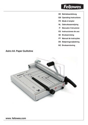 Fellowes Astro A4. Paper Guillotine Gebruiksaanwijzing