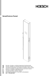 HOESCH SensePerience Montage- En Gebruiksaanwijzing