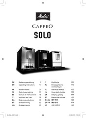 Melitta CaffeO SOLO Gebruiksaanwijzing