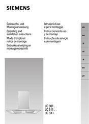 Siemens LC 911 Series Montagevoorschrift En Gebruiksaanwijzing