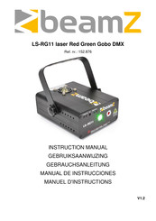 Beamz LS-RG11 laser Red Green Gobo DMX Gebruiksaanwijzing